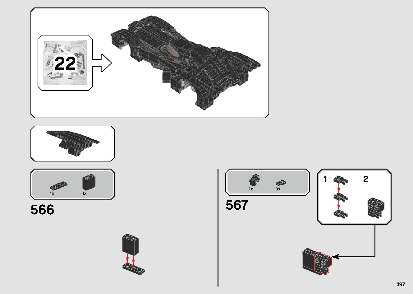 1989 Batmobile 76139 レゴの商品情報 レゴの説明書・組立方法 397 page