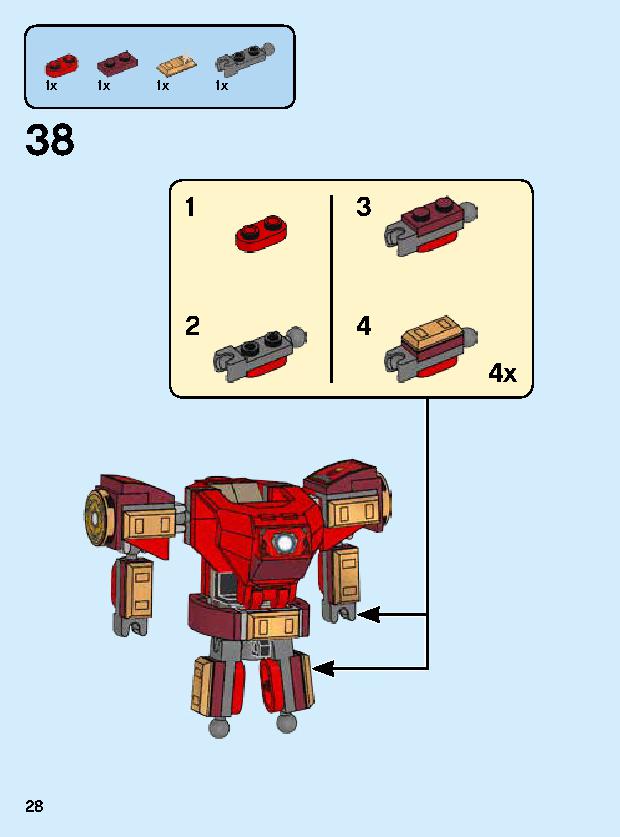 Iron Man Mech 76140 LEGO information LEGO instructions 28 page