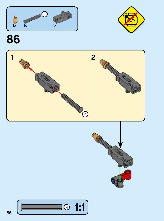 아이언맨 맥 로봇 76140 レゴの商品情報 レゴの説明書・組立方法 56 page