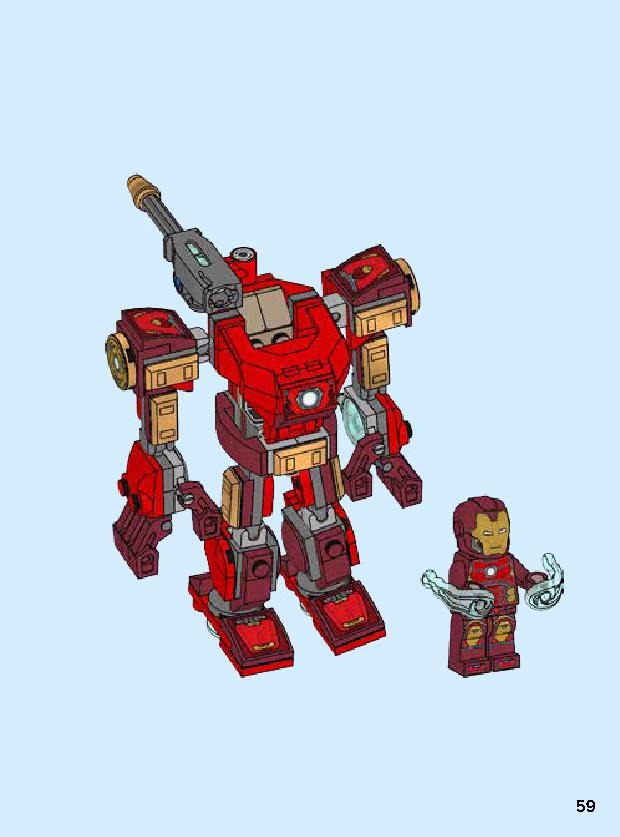아이언맨 맥 로봇 76140 レゴの商品情報 レゴの説明書・組立方法 59 page