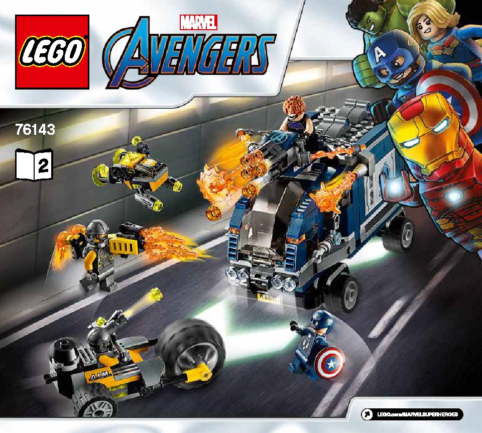 Avengers Truck Take-down 76143 LEGO information LEGO instructions 1 page
