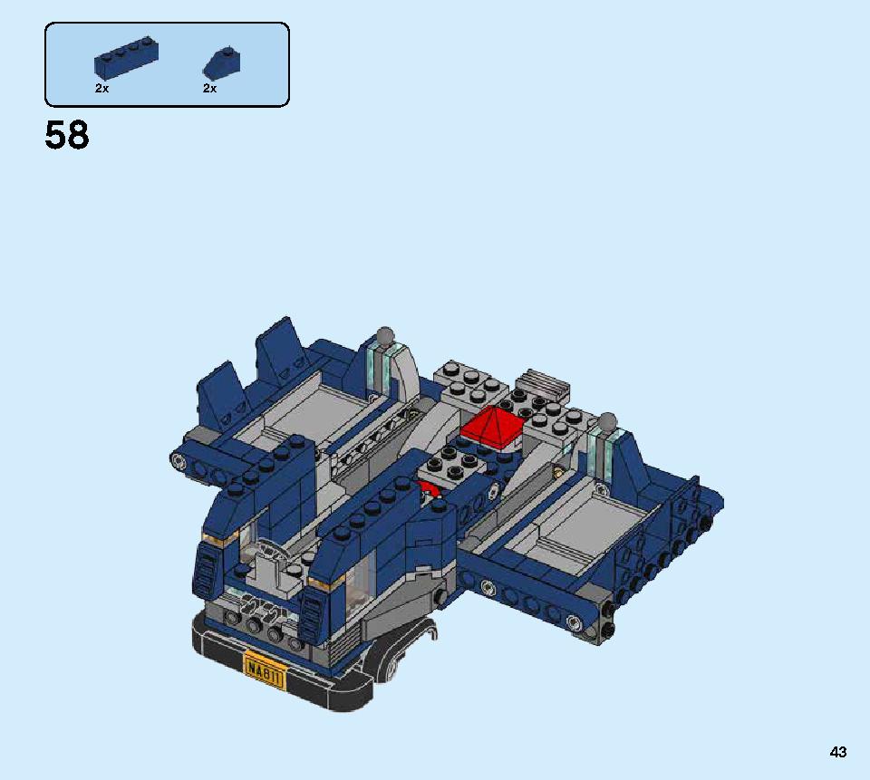 Avengers Truck Take-down 76143 LEGO information LEGO instructions 43 page