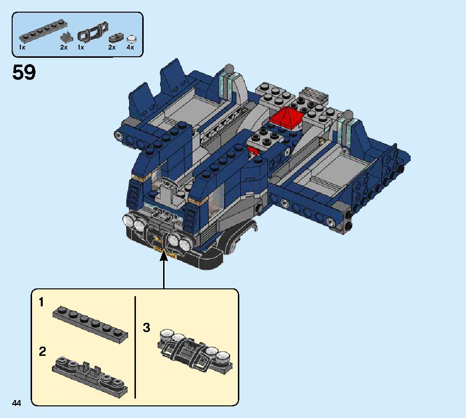 アベンジャーズ バトル・トラック 76143 レゴの商品情報 レゴの説明書・組立方法 44 page