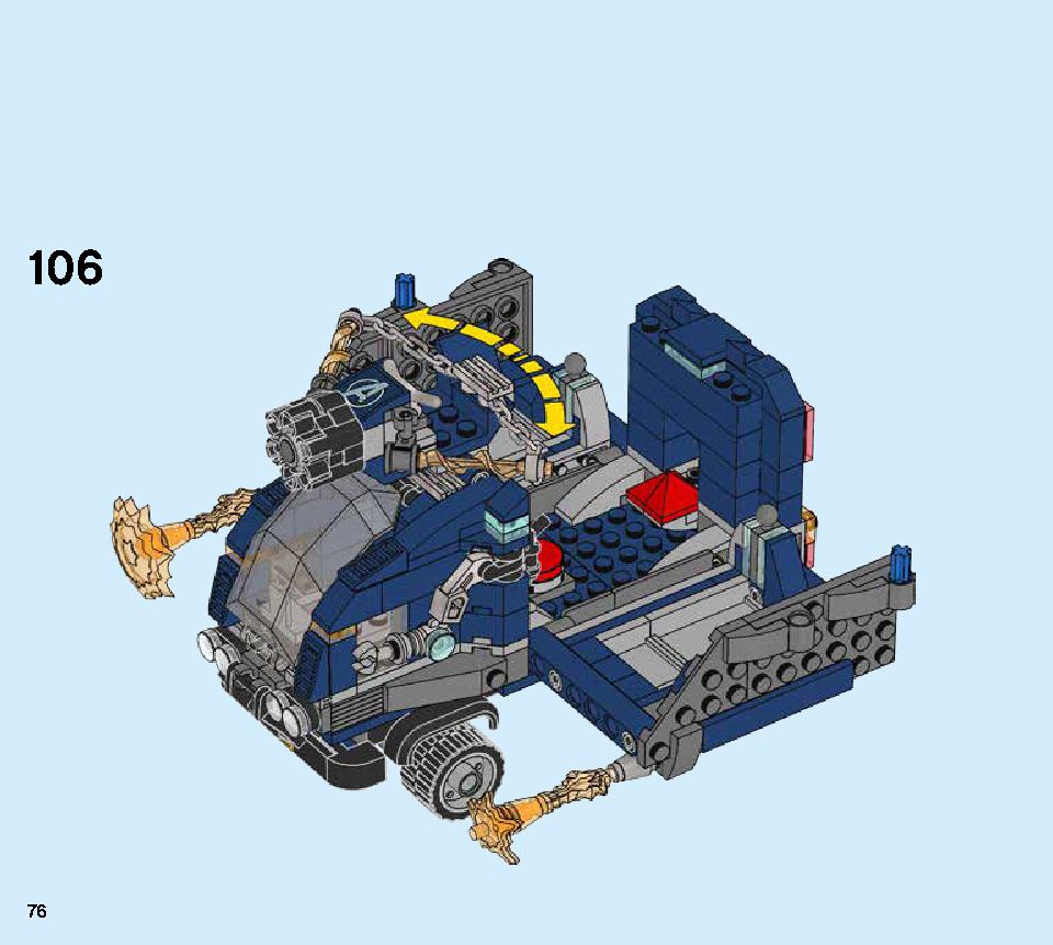 Avengers Truck Take-down 76143 LEGO information LEGO instructions 76 page