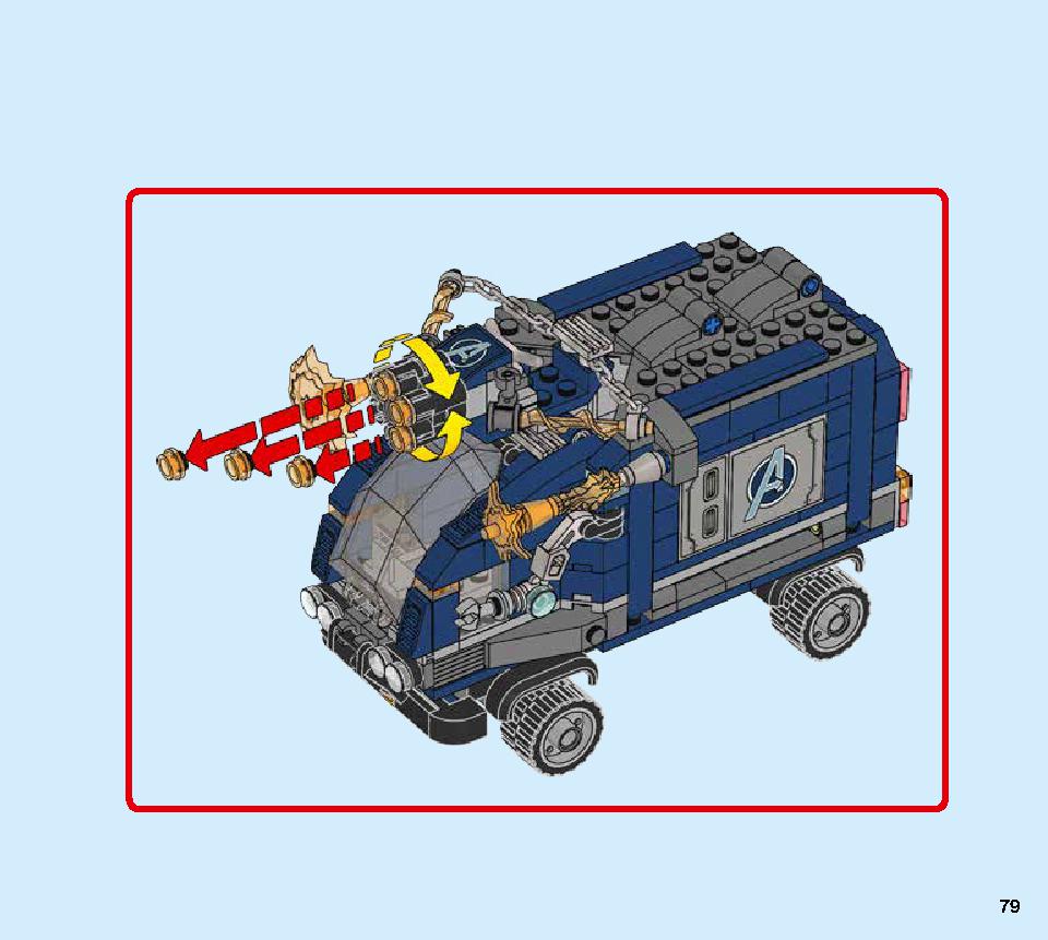 Avengers Truck Take-down 76143 LEGO information LEGO instructions 79 page