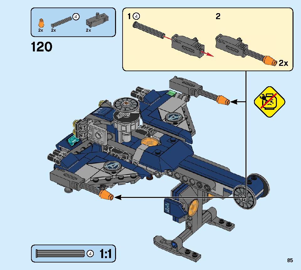 アベンジャーズ ハルクのヘリコプターレスキュー 76144 レゴの商品情報 レゴの説明書・組立方法 85 page