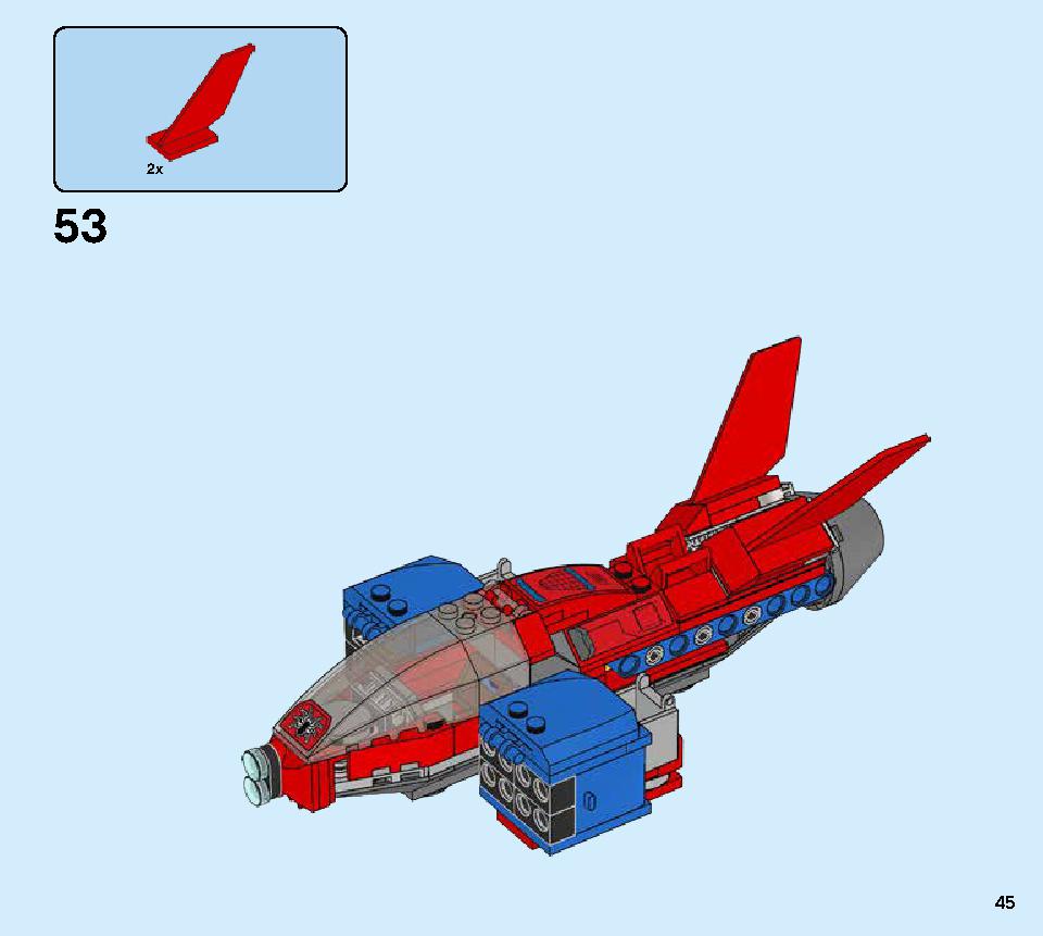 Spiderjet vs. Venom Mech 76150 LEGO information LEGO instructions 45 page