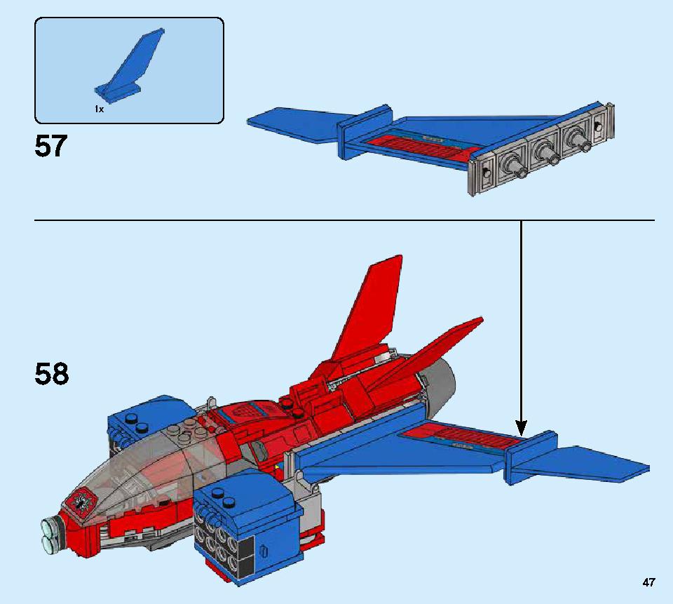 Spiderjet vs. Venom Mech 76150 LEGO information LEGO instructions 47 page