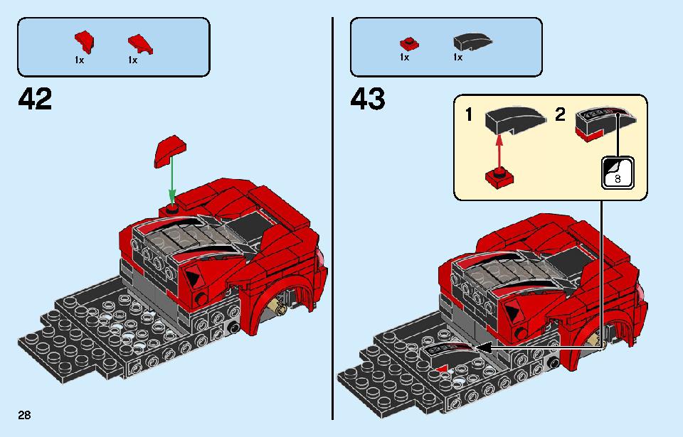 フェラーリ F8 トリビュート 76895 レゴの商品情報 レゴの説明書・組立方法 28 page