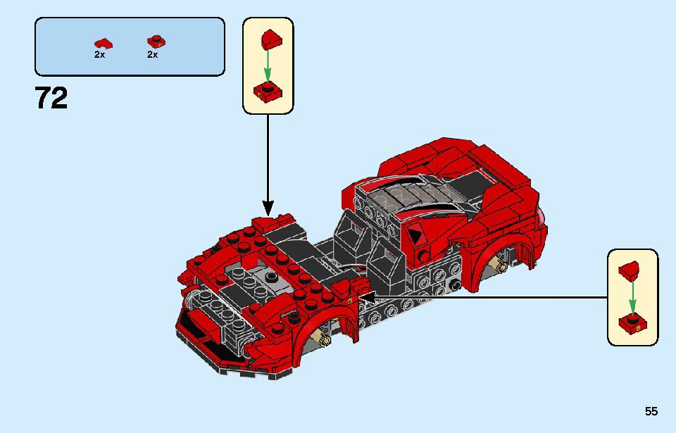 フェラーリ F8 トリビュート 76895 レゴの商品情報 レゴの説明書・組立方法 55 page