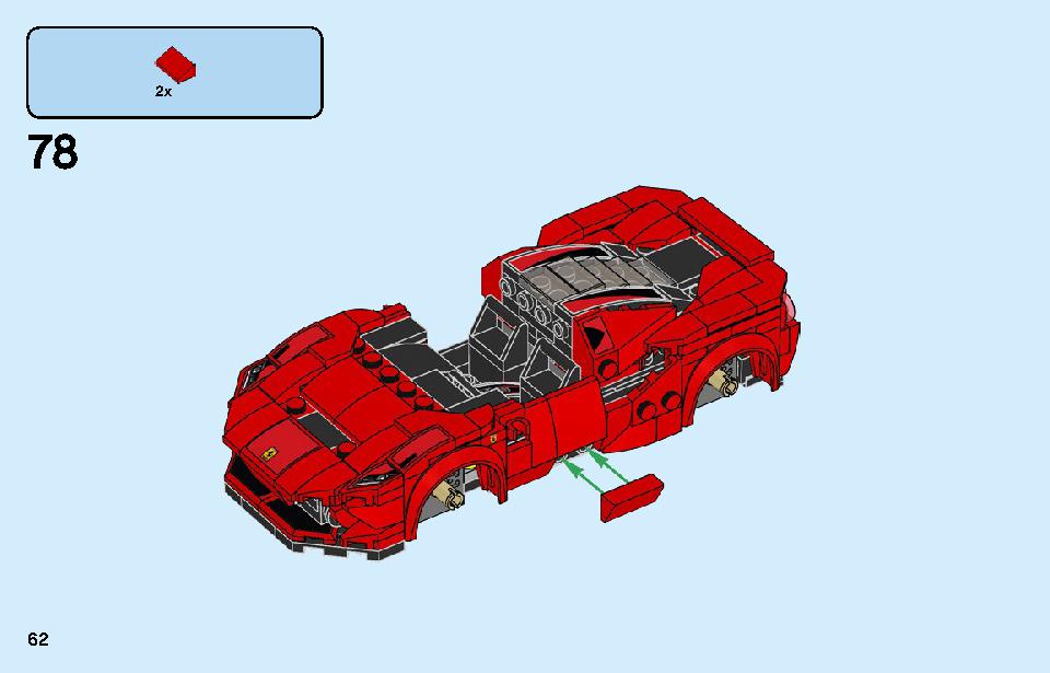 フェラーリ F8 トリビュート 76895 レゴの商品情報 レゴの説明書・組立方法 62 page