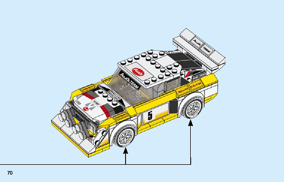 1985 Audi Sport quattro S1 76897 LEGO information LEGO instructions 70 page