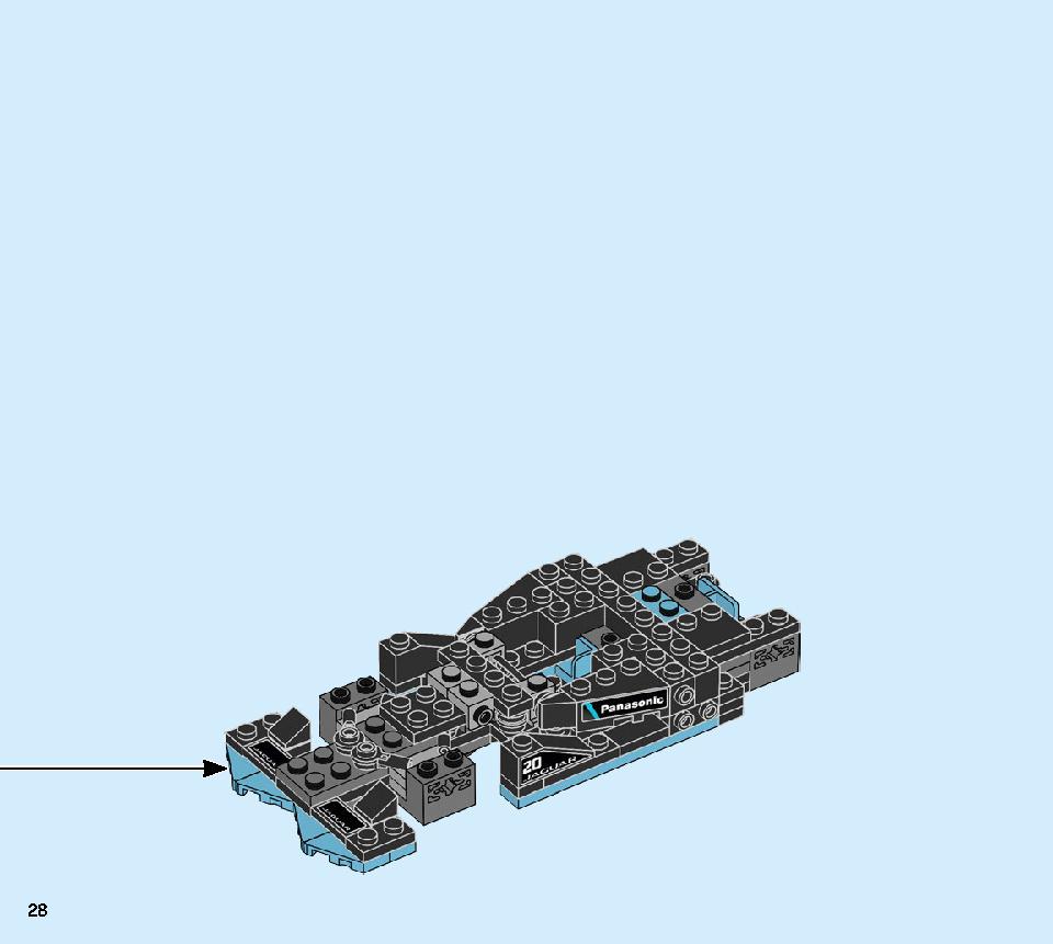 포뮬라 E 파나소닉 재규어 레이싱 GEN2 & 재규어 I-PACE 이트로피 76898 레고 세트 제품정보 레고 조립설명서 28 page