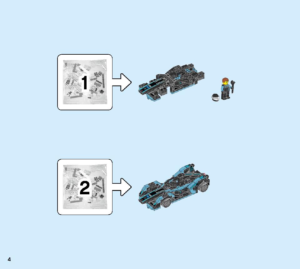 フォーミュラE・パナソニック・ジャガーレーシング GEN2 ＆ ジャガー I-PACE eTROPHY 76898 レゴの商品情報 レゴの説明書・組立方法 4 page
