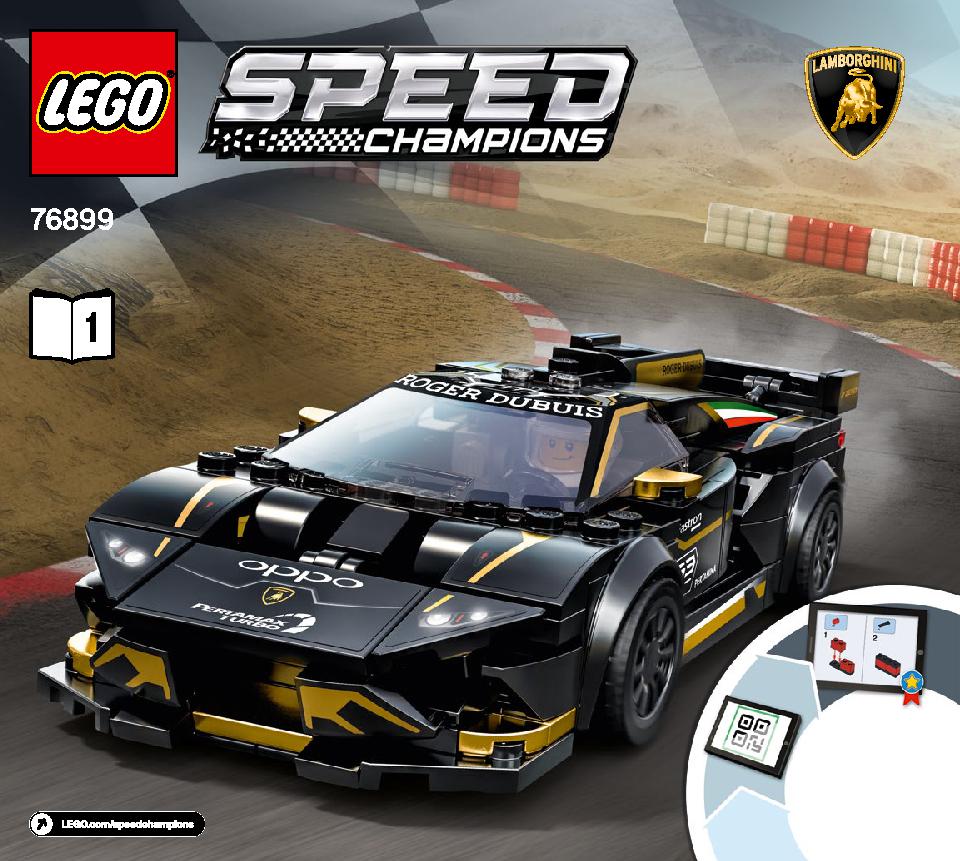 Lamborghini Urus ST-X & Lamborghini Huracán Super Trofeo EVO 76899 LEGO information LEGO instructions 1 page