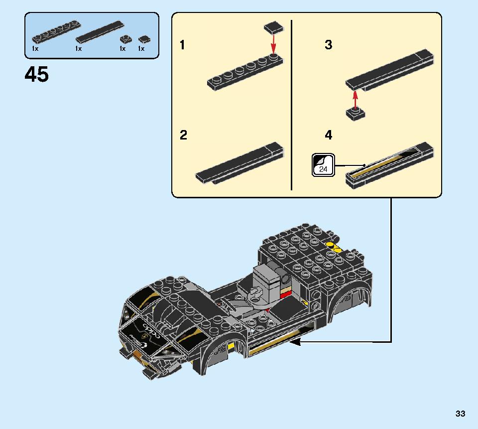 Lamborghini Urus ST-X & Lamborghini Huracán Super Trofeo EVO 76899 LEGO information LEGO instructions 33 page