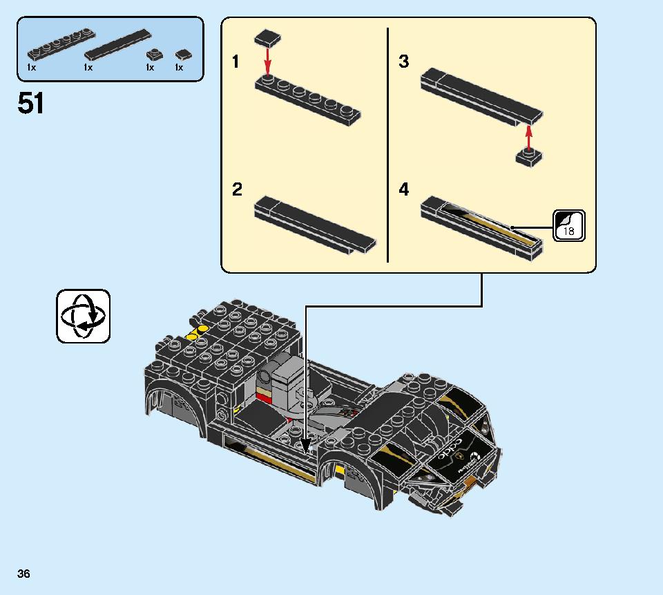 ランボルギーニ ウルスST-X ＆ ウラカン・スーパートロフェオ EVO 76899 レゴの商品情報 レゴの説明書・組立方法 36 page