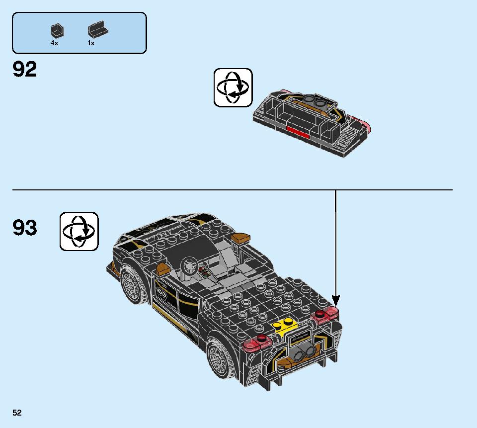 Lamborghini Urus ST-X & Lamborghini Huracán Super Trofeo EVO 76899 LEGO information LEGO instructions 52 page