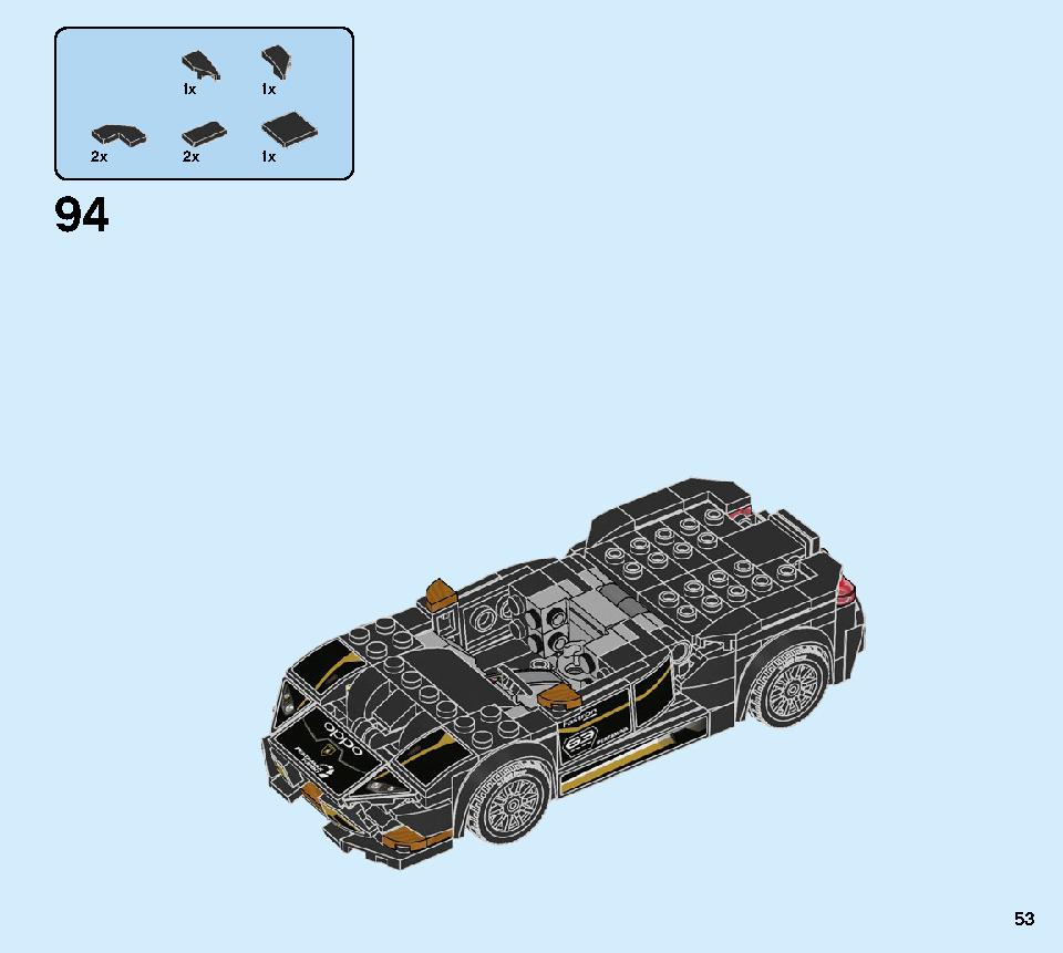 Lamborghini Urus ST-X & Lamborghini Huracán Super Trofeo EVO 76899 LEGO information LEGO instructions 53 page