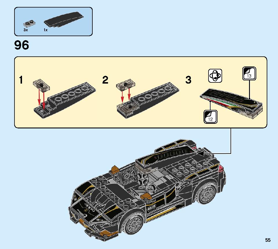 Lamborghini Urus ST-X & Lamborghini Huracán Super Trofeo EVO 76899 LEGO information LEGO instructions 55 page