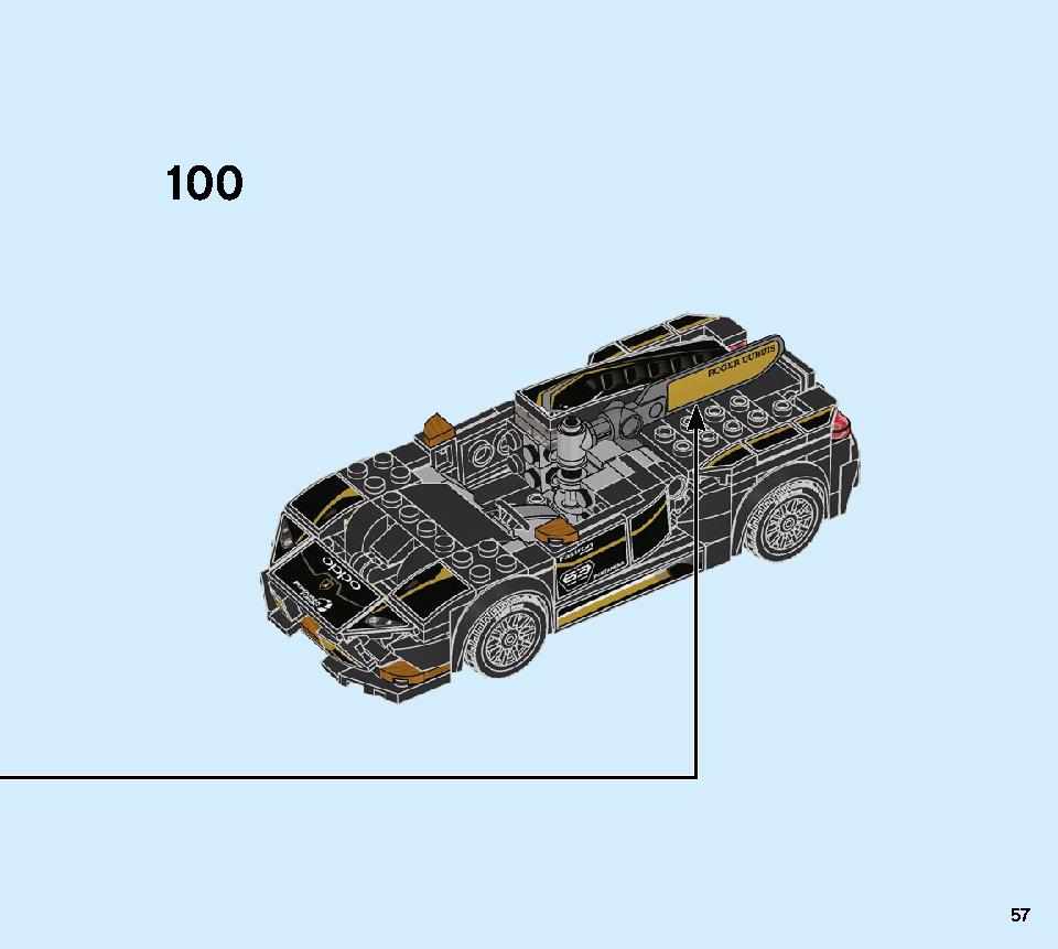 Lamborghini Urus ST-X & Lamborghini Huracán Super Trofeo EVO 76899 LEGO information LEGO instructions 57 page