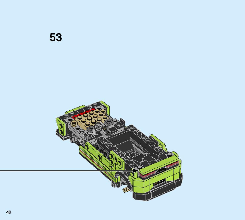 Lamborghini Urus ST-X & Lamborghini Huracán Super Trofeo EVO 76899 LEGO information LEGO instructions 40 page