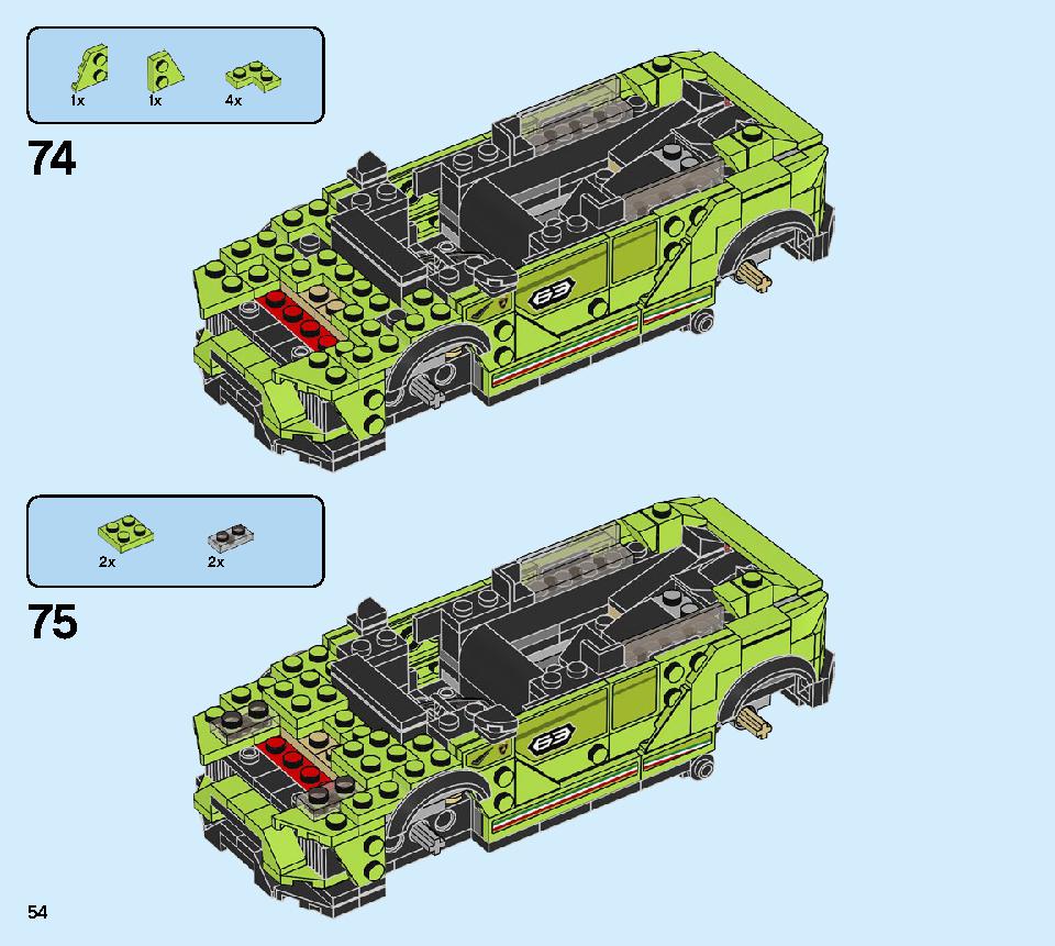 Lamborghini Urus ST-X & Lamborghini Huracán Super Trofeo EVO 76899 LEGO information LEGO instructions 54 page
