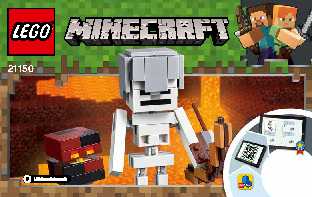 21150 Minecraft Skeleton BigFig with Magma Cube LEGO information LEGO instructions LEGO video review