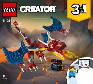 31102 Fire Dragon LEGO information LEGO instructions LEGO video review