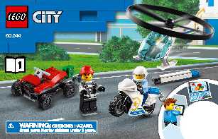 60244 Police Helicopter Transport LEGO information LEGO instructions LEGO video review