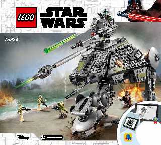 75234 AT-AP Walker LEGO information LEGO instructions LEGO video review