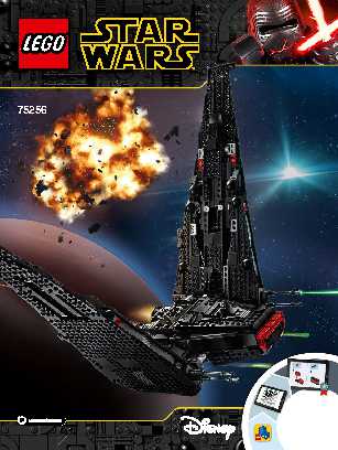 75256 Kylo Ren's Shuttle LEGO information LEGO instructions LEGO video review