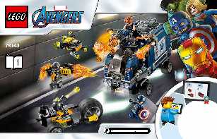 76143 Avengers Truck Take-down LEGO information LEGO instructions LEGO video review